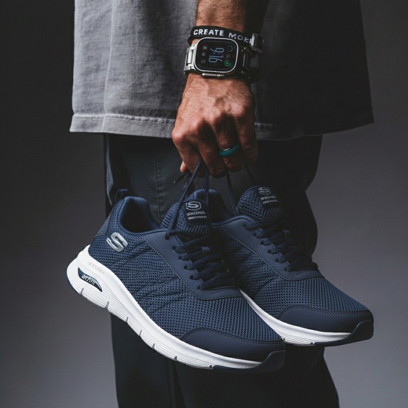 کفش ورزشی مردانه اسکچرز مدل Quantum -سرمه ای